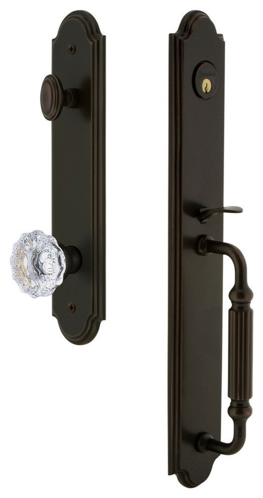 Arc 1-Piece Dummy Handleset, F Grip and Fontainebleau Knob, 848611