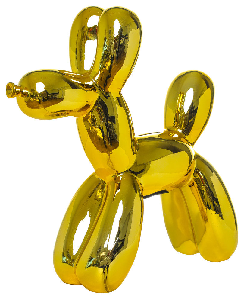 Interior Illusions Plus Yellow Ceramic Dog Piggy Bank - 12" tall