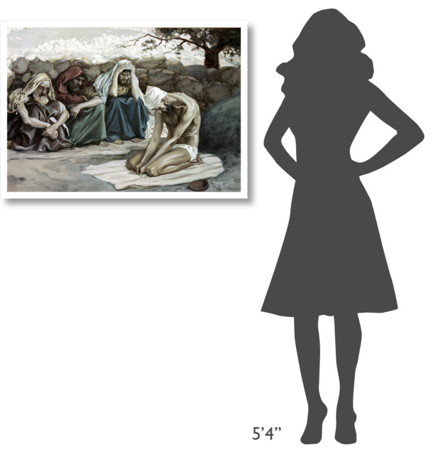 "Job and His Three Friends" Digital Paper Print by James Tissot, 38"x27"
