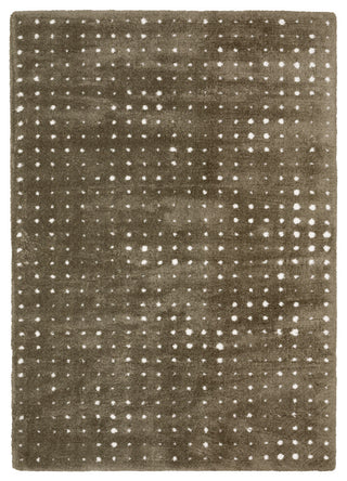 Greer Transitional Geo Dots Mink Brown/ Ivory Area Rug, 6'7" x 9'6"