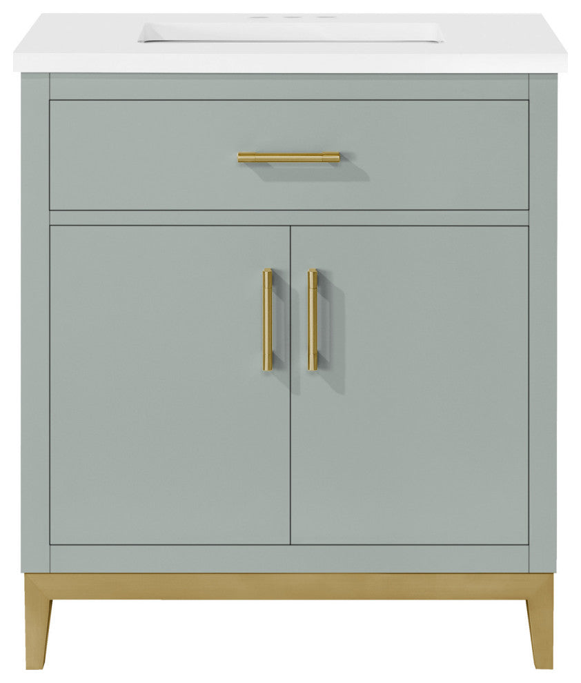 OVE Decors Diya 30" Single Sink Bathroom Vanity, Sage Green, Sage Green, 30 in.