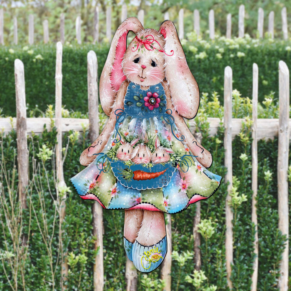 Pocketful of Bunnies Easter Door Decor Easter Spring Decor