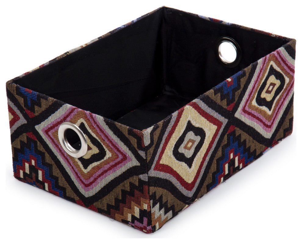 Stylish Fabric Home Storage Baskets, 3-Piece Set, Multicolor