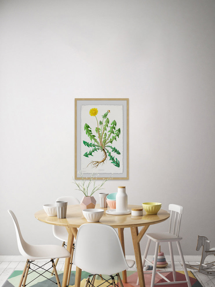 "Yellow Dandelion" Framed Painting Print, 16"x24"