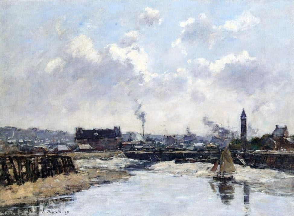 Eugene-Louis Boudin Trouville  the Port  Low Tide  Morning Gallery Wrap Canvas