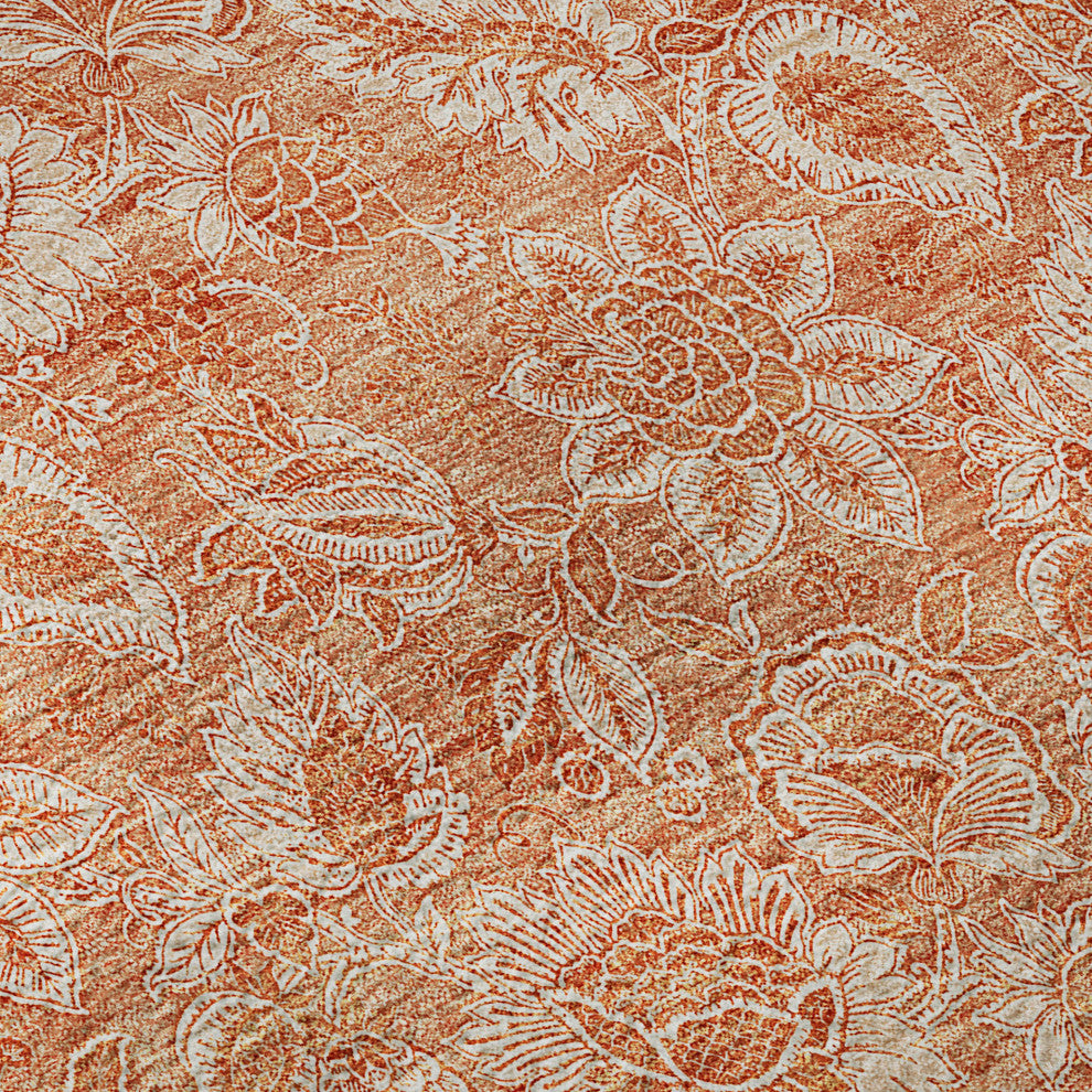Premium Machine Washable Mayfield AMF662 Salmon 9' x 12' Rug