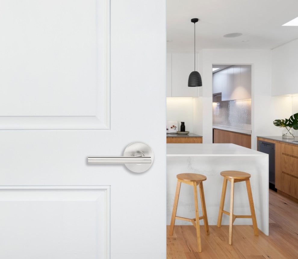 Delaney Hardware Cira Series Passage Set in Satin Nickel, Satin Nickel, Passage Lever