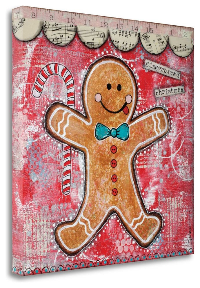 "Gingerbread Xmas" By Denise Braun, Giclee Print on Gallery Wrap Canvas