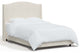 Camelback Wingback Bed, Linen Talc, King