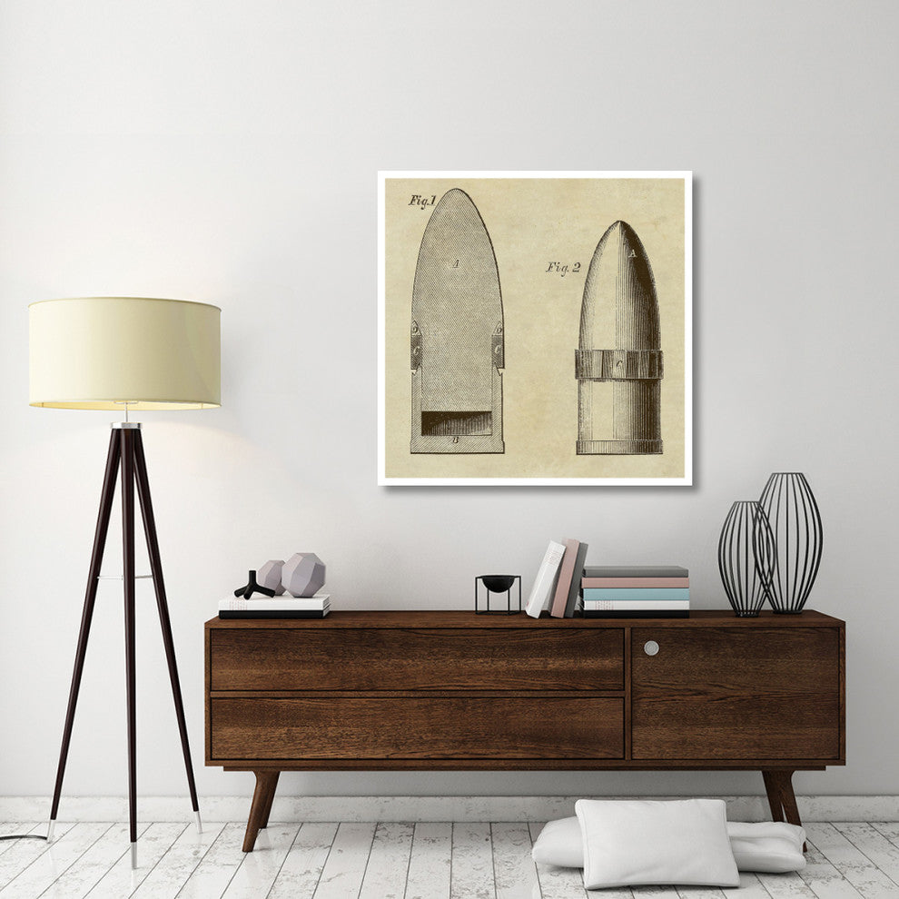"Improved Artillery Shell" Digital Paper Print by Inventions, 42"x42"