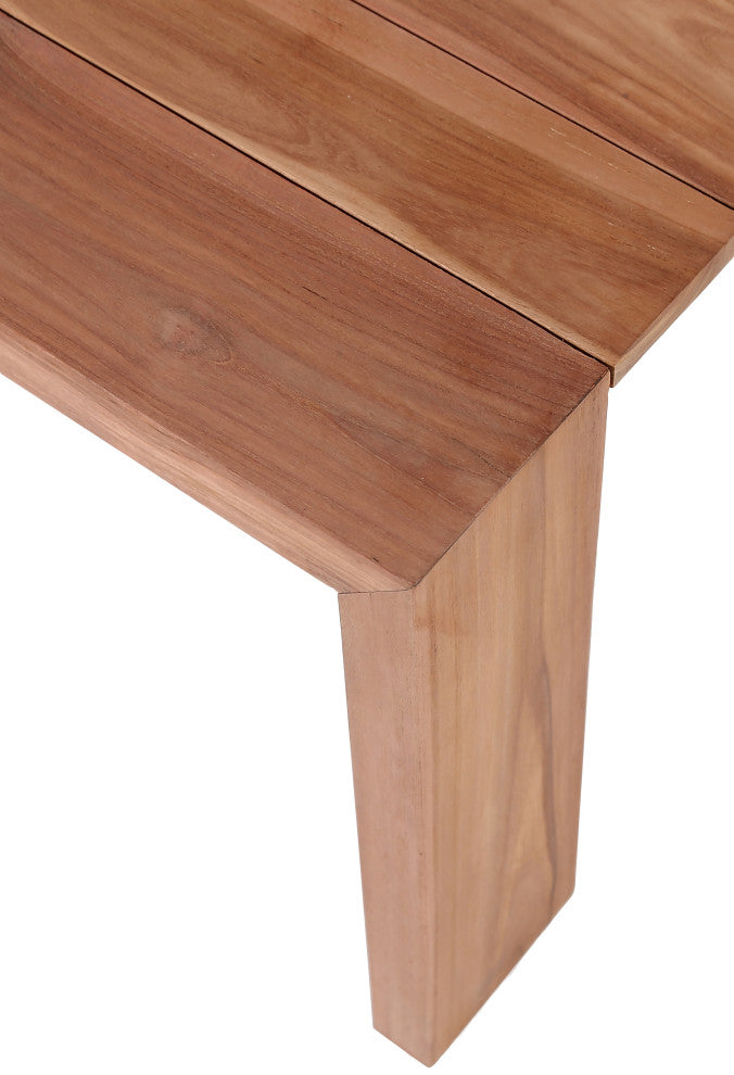 Tulum Teak Outdoor End Table, Natural