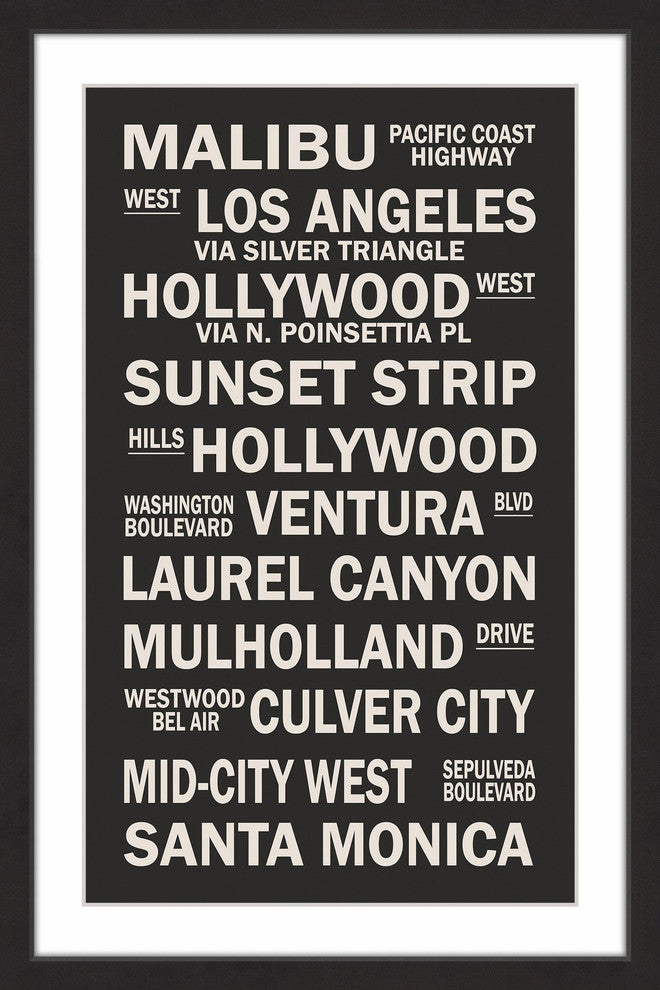 "Cali Sites" Framed Paper Print, 60x90 cm
