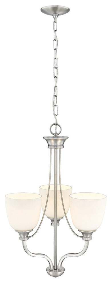 Alberta 3 Light 18" Brushed Nickel Chandelier