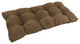 42"x19" Squared Micro Suede Tufted Loveseat Cushion, Saddle Brown
