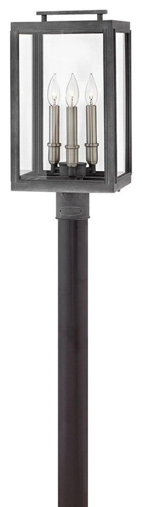 Hinkley Sutcliffe Medium Post Top Or Pier Mount Lantern, Aged Zinc