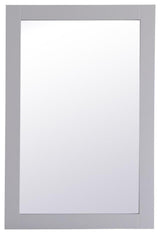Elegant Decor Aqua 36" x 24" Wood Frame Bathroom Mirror in Gray