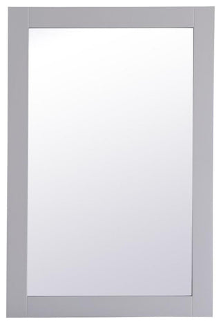 Elegant Decor Aqua 36" x 24" Wood Frame Bathroom Mirror in Gray