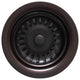 3 1/2" Waste Disposer Trim With Matching Basket Strainer For Deep Fireclay Sinks