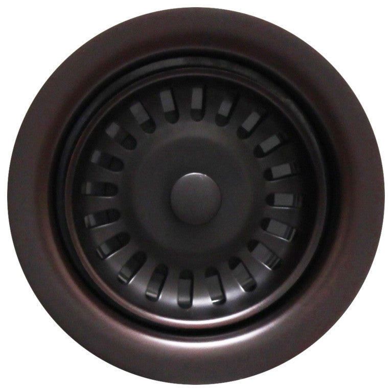 3 1/2" Waste Disposer Trim With Matching Basket Strainer For Deep Fireclay Sinks