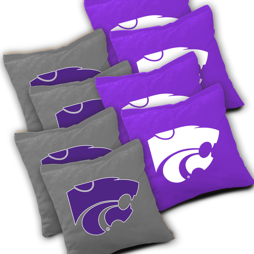 Kansas State Striped Cornhole Set