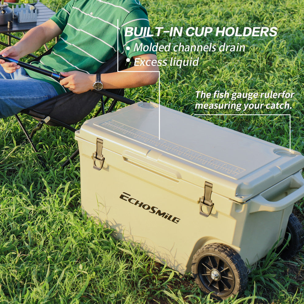 EchoSmile 75 qt. Rotomolded Cooler, Khaki