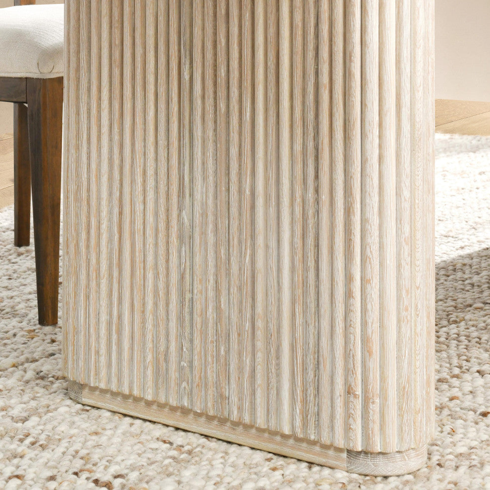 Vander 84" Wood Dining Table, Cream Washed