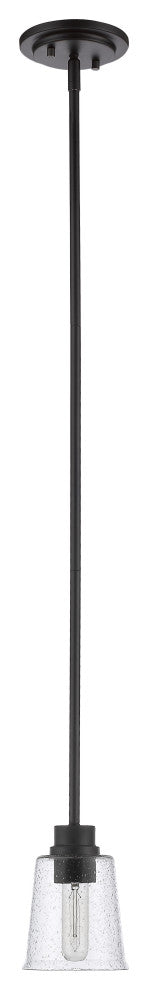 Zlite 464MP-MB 1-Light Mini Pendant, Clear Seedy