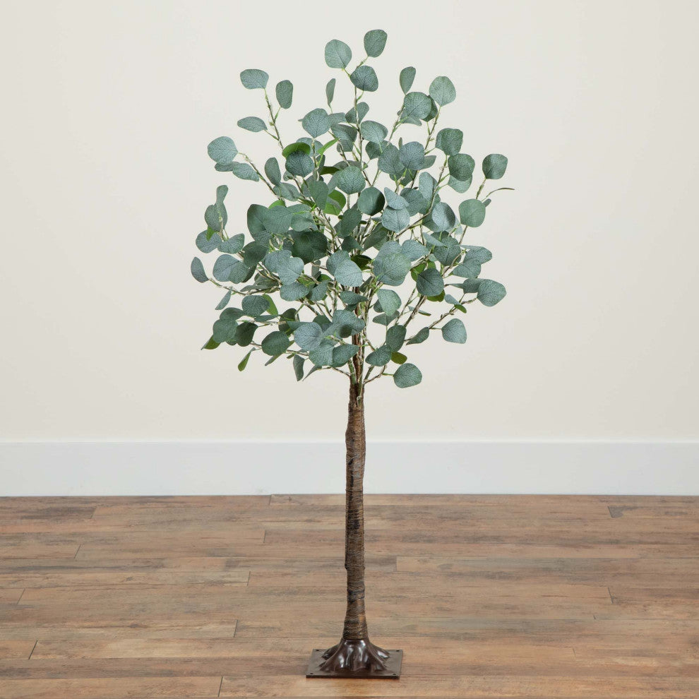 4ft. Lighted Artificial Eucalyptus Tree With 240 Warm White LED Lights