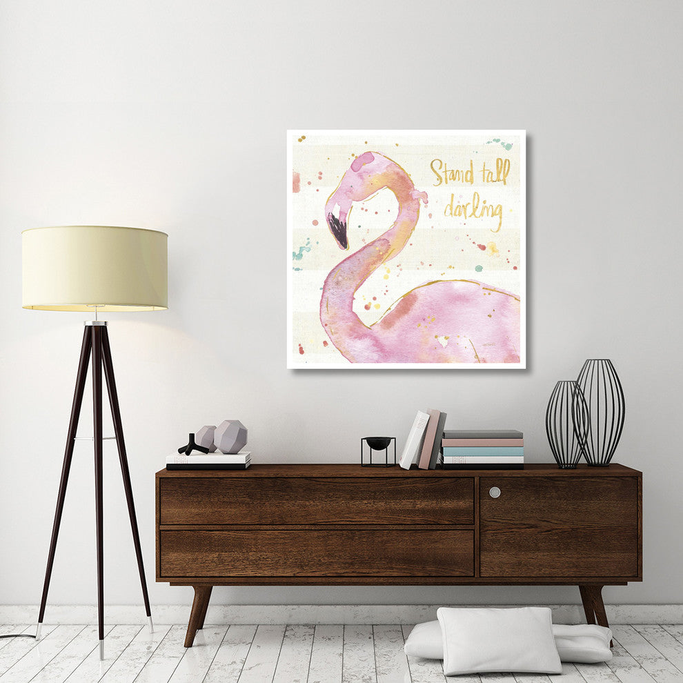 "Flamingo Fever III" Digital Paper Print by Anne Tavoletti, 42"x42"
