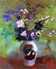 Odilon Redon Vase With Japanese Warrior, Gallery Wrapped Canvas Print, 20"x25"