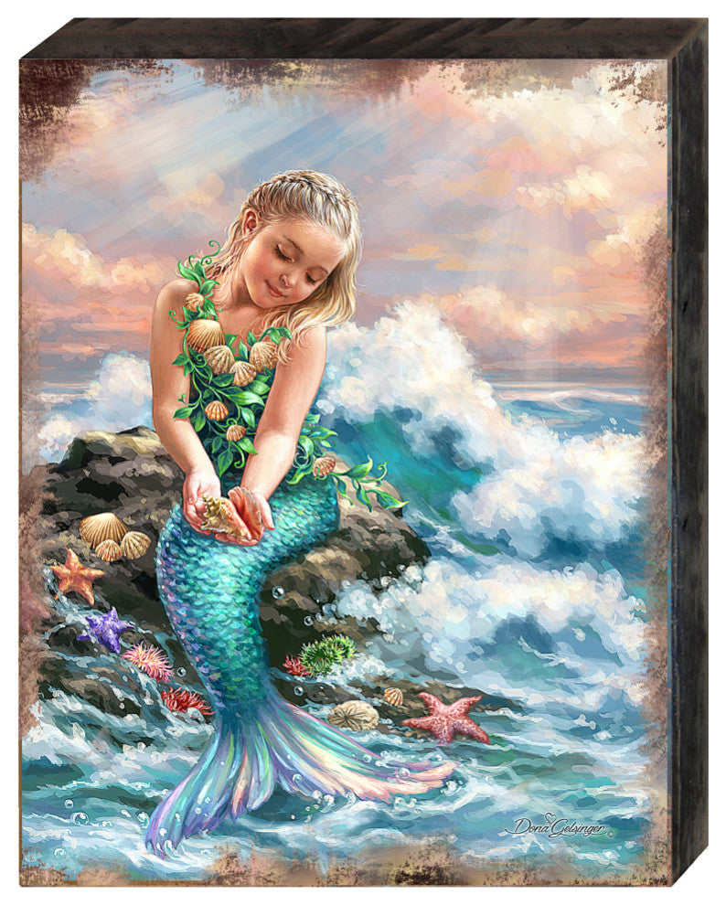 Princess of The Sea Wooden Block, 48 X 36
