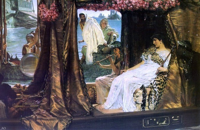Sir Lawrence Alma-Tadema Antony and Cleopatra, Gallery Wrapped Canvas, 18"x27"