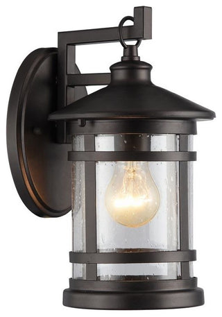CHLOE ABBINGTON Transitional 1 Light Rubbed Bronze Outdoor Wall Sconce 11"