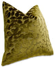 Re-nue Larkin 19" Square Velvet Pillow, Set of 2, Olive Green