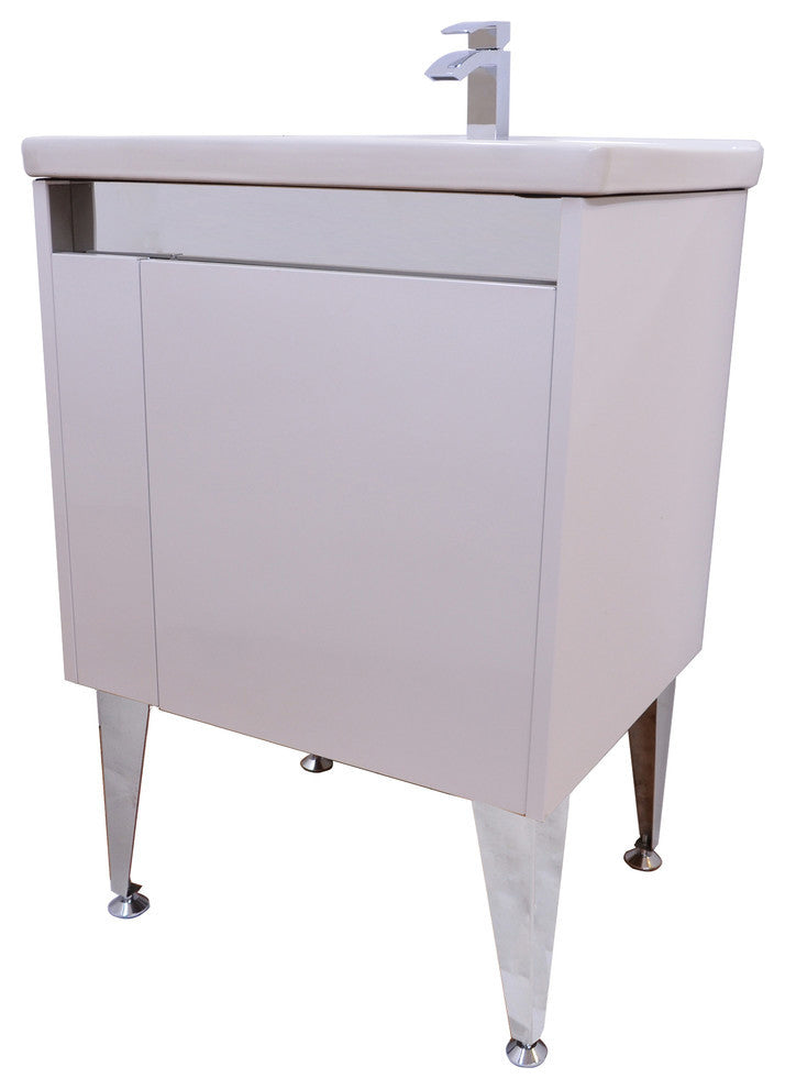 Ucore 24" White Bathroom Vanity With Facuet