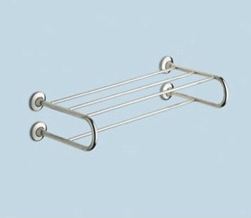 Polished Chrome Towel Shelf With Towel Bar