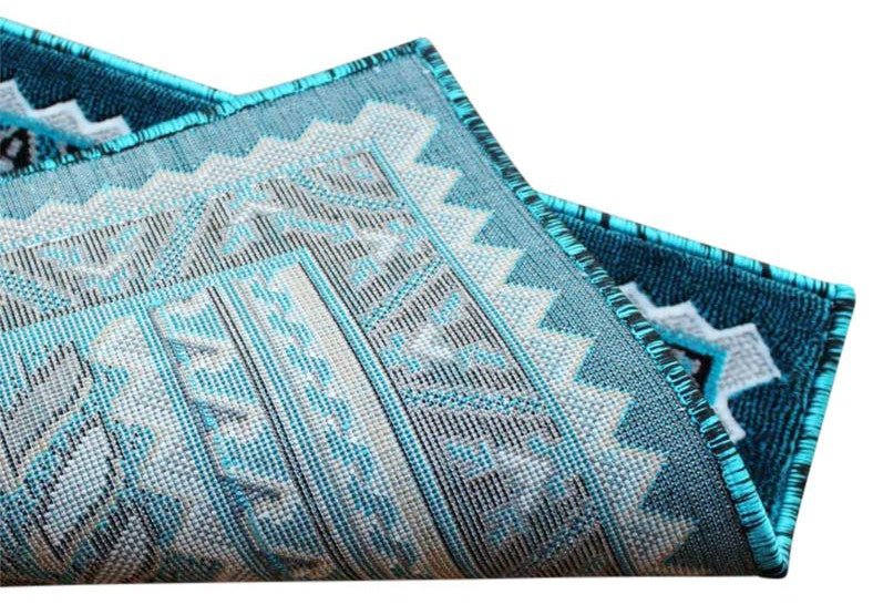 Ventana Collection Southwest Area Rug, Turquoise, 2' X 3'