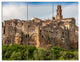 Pitigliano City on the Cliff in Italy, Landscape Canvas Art, 36x28, 3 Panels