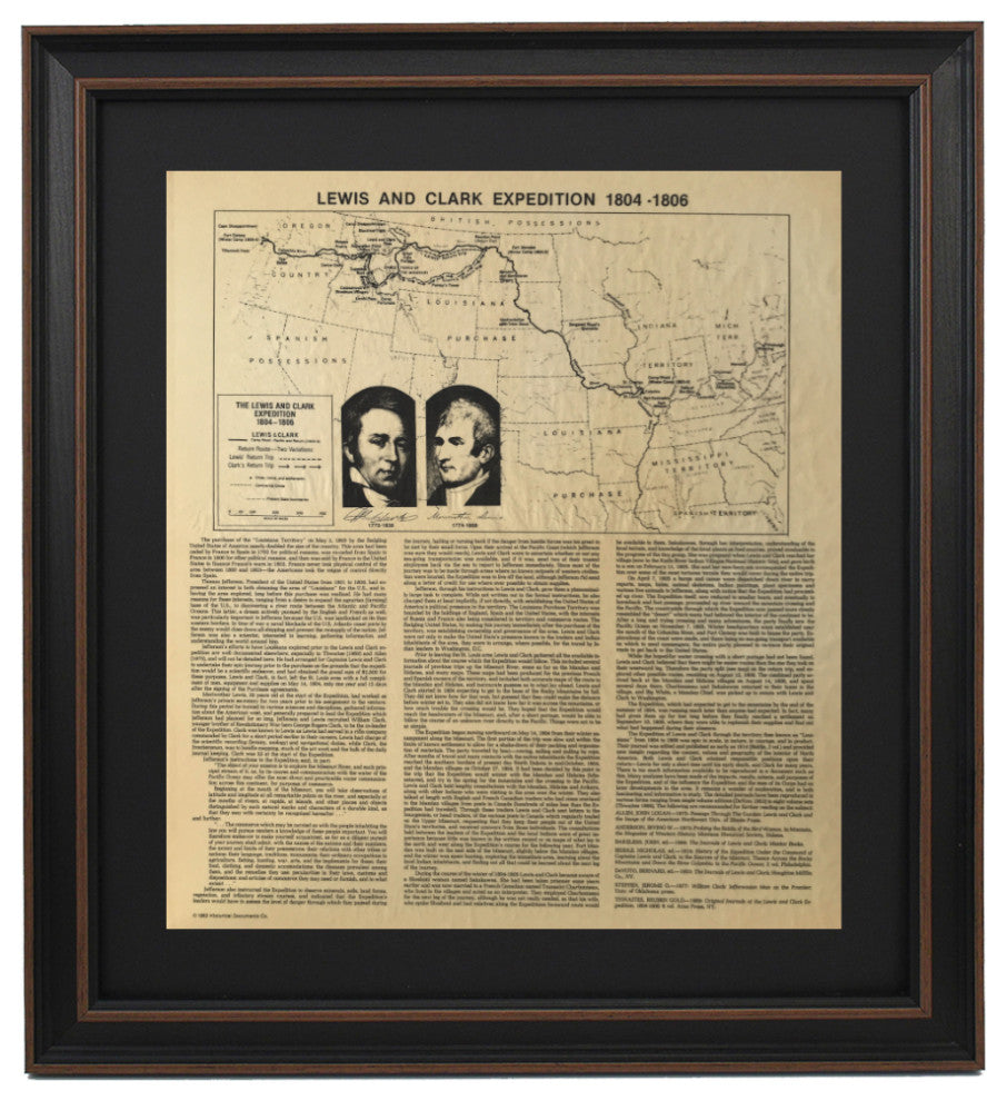 Framed Lewis and Clark's Expedition 1804-1806