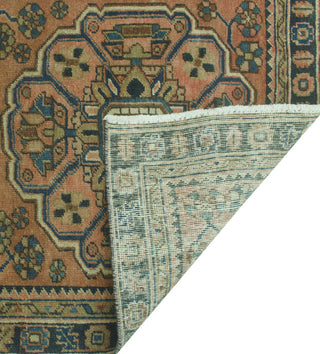 Fine Vintage Distressed Umi Rust/Charcoal Runner, 3'1 x 10'11