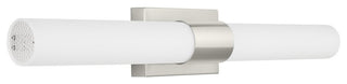 Perpetua LED 30" Bathroom Vanity Light With End Caps, Brushed Nickel