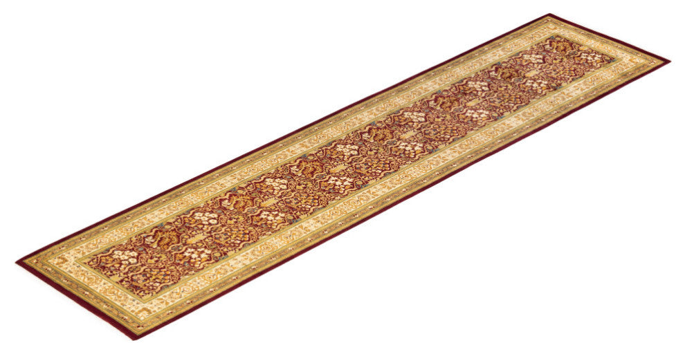 Mogul, One-of-a-Kind Hand-Knotted Area Rug Red, 2'9"x12'2"