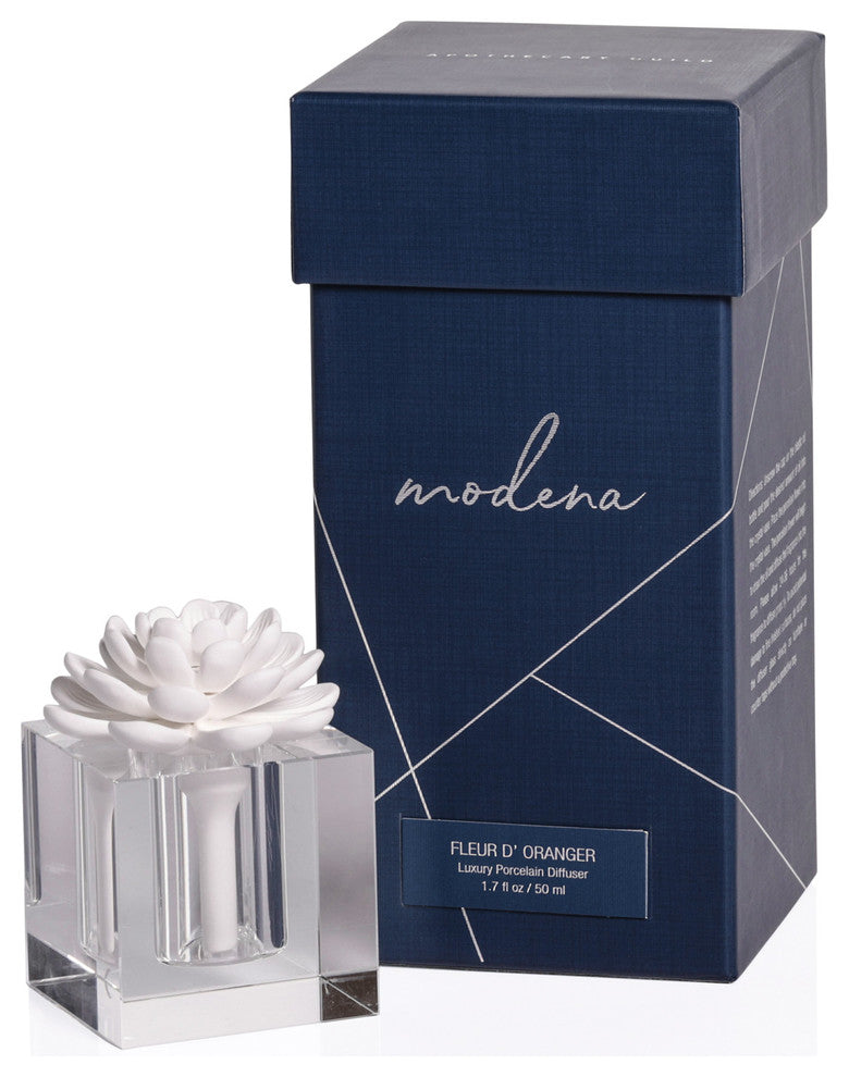 Modena Small Porcelain Diffuser, Fleur d' Oranger