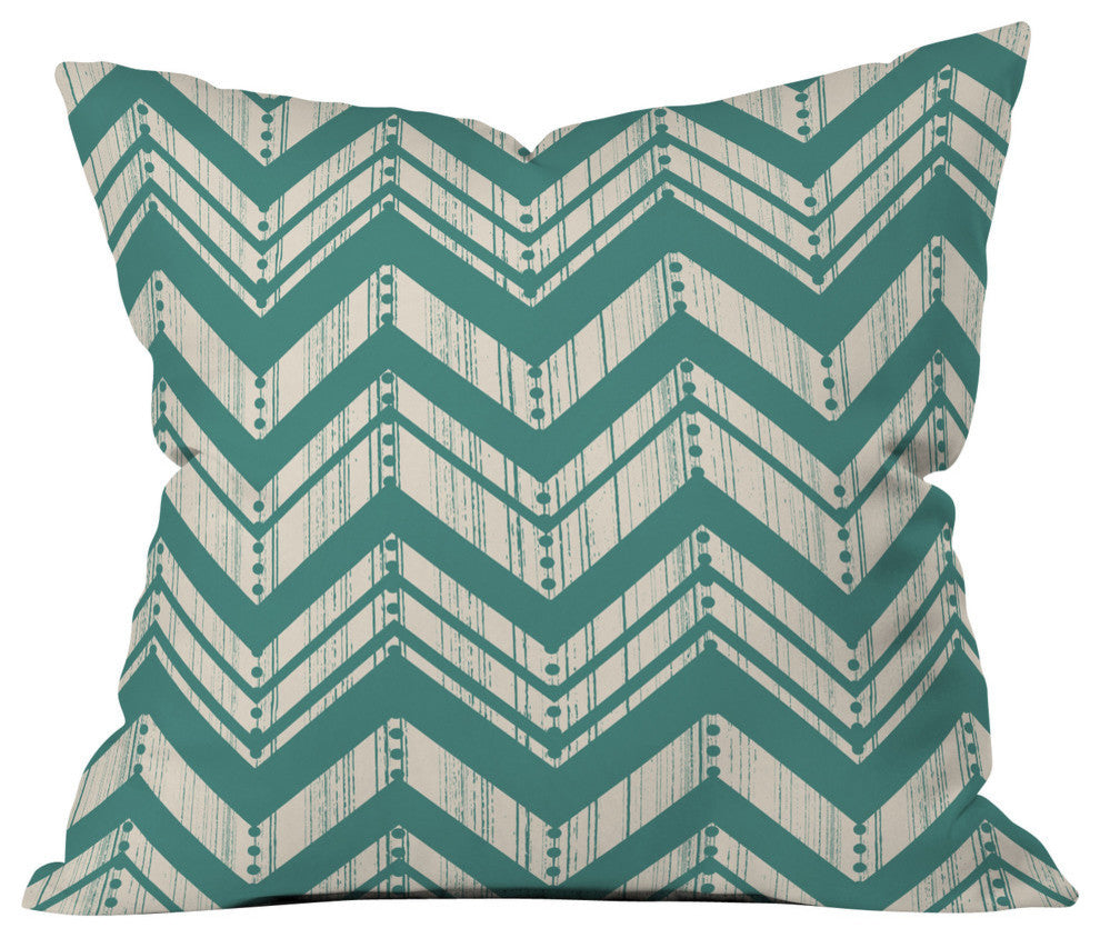 Heather Dutton Weathered Chevron Outdoor Throw Pillow