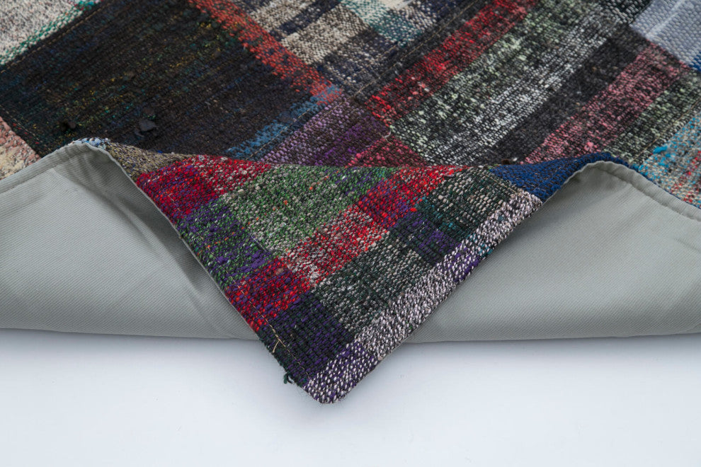 Rug N Carpet - Handmade Oriental 3' 3'' x 8' 2'' Tribal Patchwork Kilim Rug