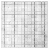 White Carrara Honed 1x1 Marble Mosaic