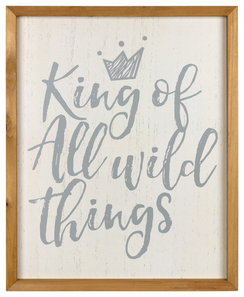 King of All Wild Things Wooden Wall Art