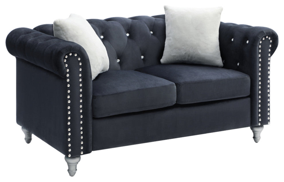 Raisa Loveseat, Black