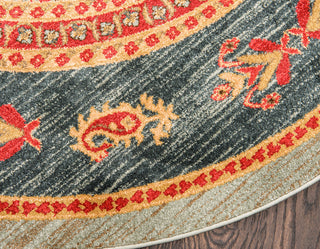 Unique Loom Light Blue Fars Darya 3' 3 x 3' 3 Round Rug