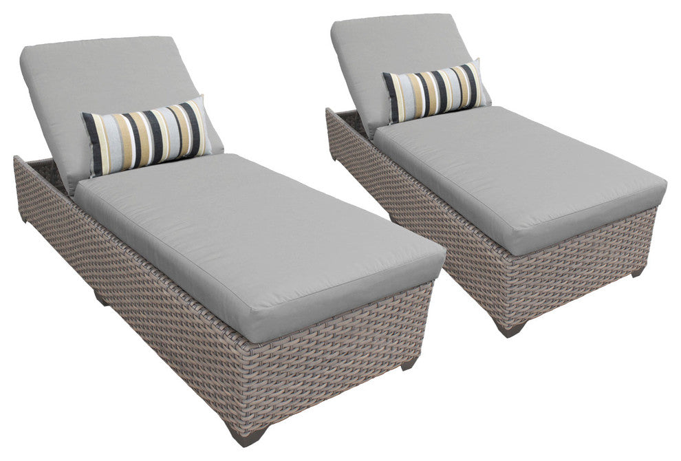 Oasis Chaise Set of 2 Outdoor Wicker Patio Furniture